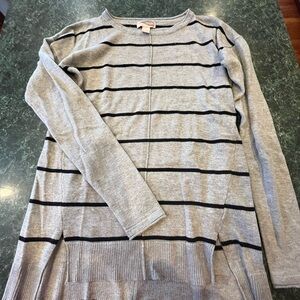 Gray Striped Women's Sweater